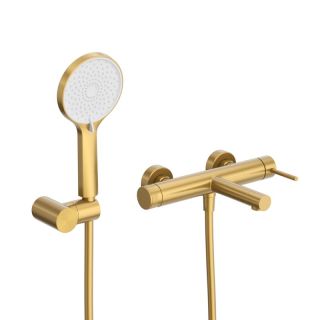 Смеситель для ванны и душа CEZARES RELAX-VD-BORO брашированное золото